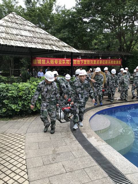 我司專業隊參加增城區防汛搶險演練